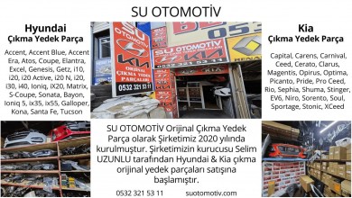 Su Otomotiv Hyundai Kia Çıkma Parça